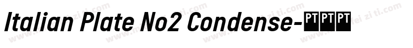 Italian Plate No2 Condense字体转换